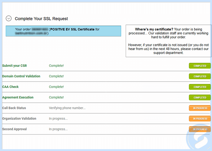 Status Emissão SSL