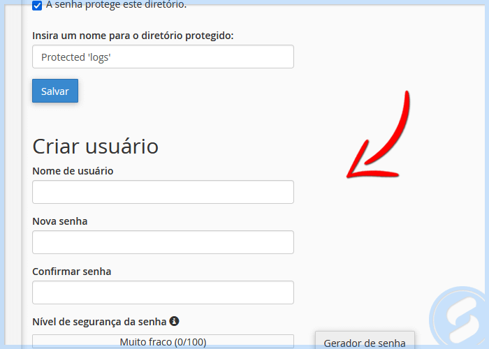 cPanel - Privacidade do diretório