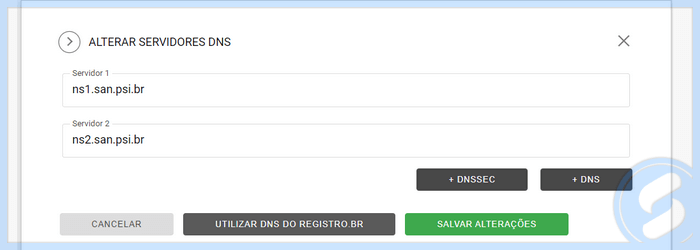 Registro.br - Alterar DNS
