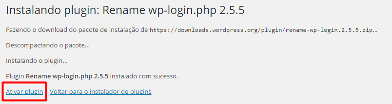 Alterar o URL Admin do WordPress - Instalando Plugin
