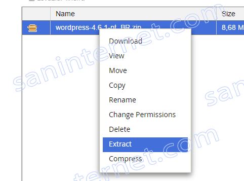 cPanel - Arquivos - Gerenciador
