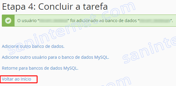 cPanel - Assistente MySQL