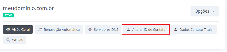 Alterar ID de Contato