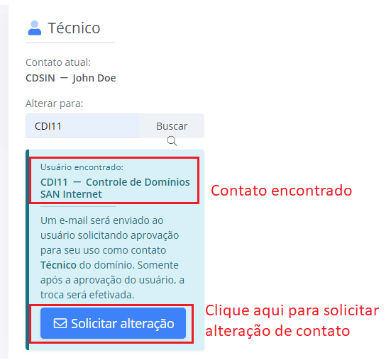 Alterar ID de contato