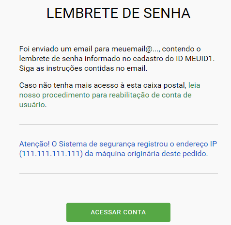 Registro.br - Recuperar senha