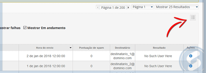 cPanel - Acompanhar entrega de e-mail