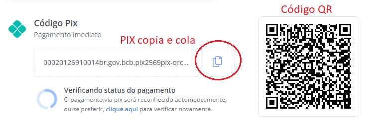 Pix copia e cola