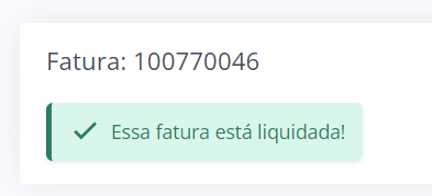 Fatura liquidada