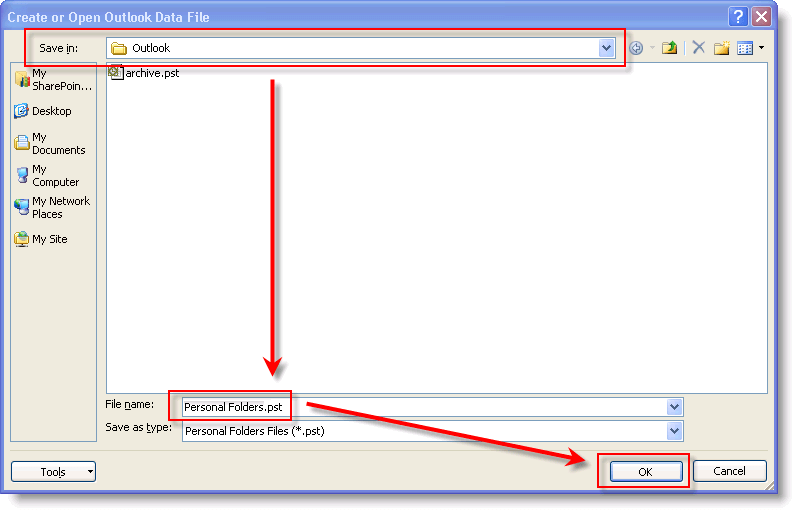 Outlook 2007 - Backup