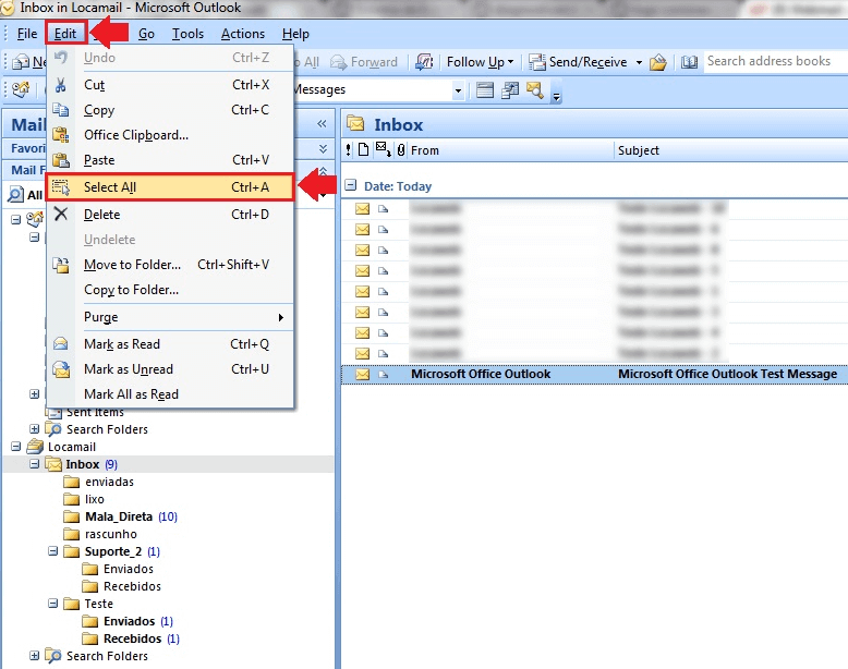 Outlook 2007 - Mover mensagens