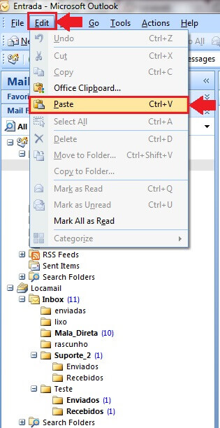 Outlook 2007 - Mover mensagens