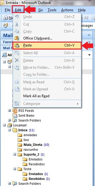 Outlook 2007 - Mover mensagens