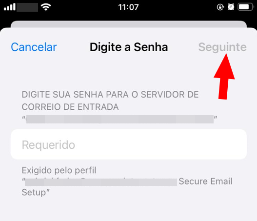 iOS - Senha e-mail