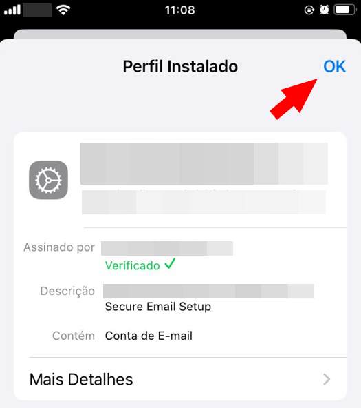 iOS - Instalação concluida