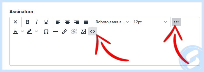 Roundcube - Configurações - Assinatura HTML