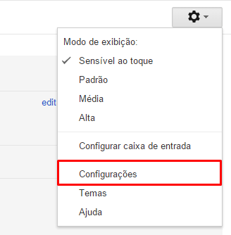Gmail - Configurações