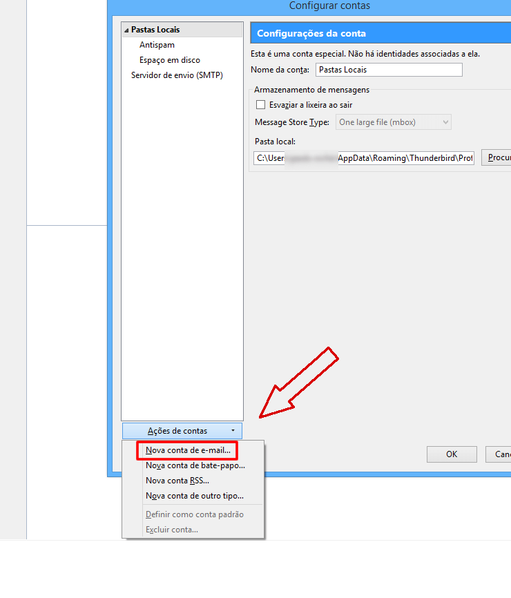 Email no Thunderbird - Configuração