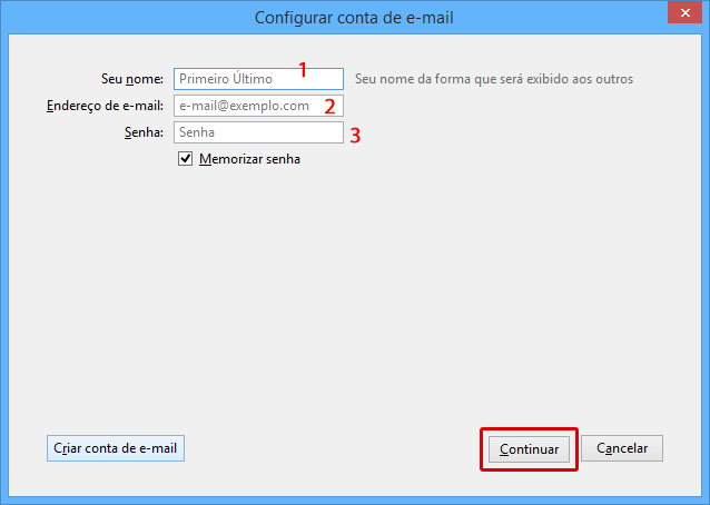 Email no Thunderbird - Configuração