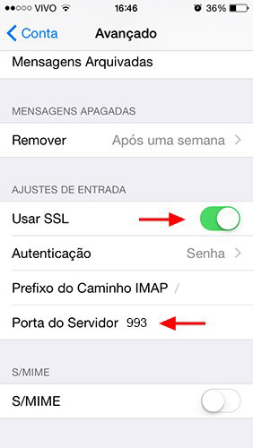 Configurar e-mail no iPhone - Passo 6