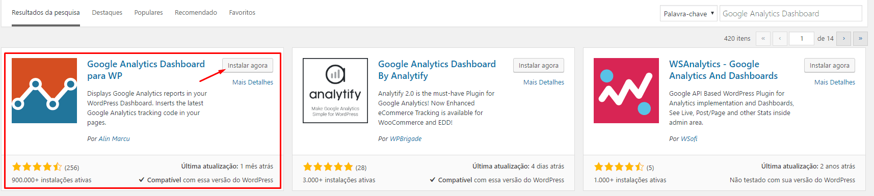 Google Analytics no WordPress - Segundo Passo