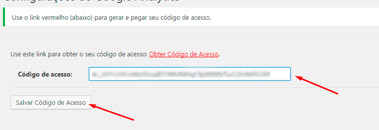 Google Analytics no WordPress - Oitavo passo