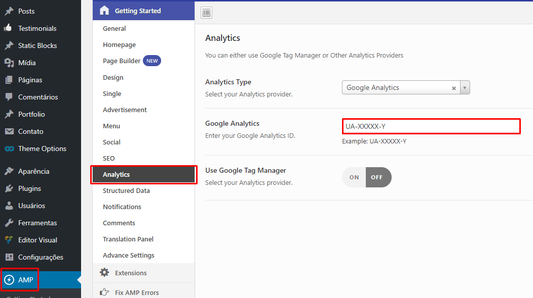 Configurar Google Analytics no AMP