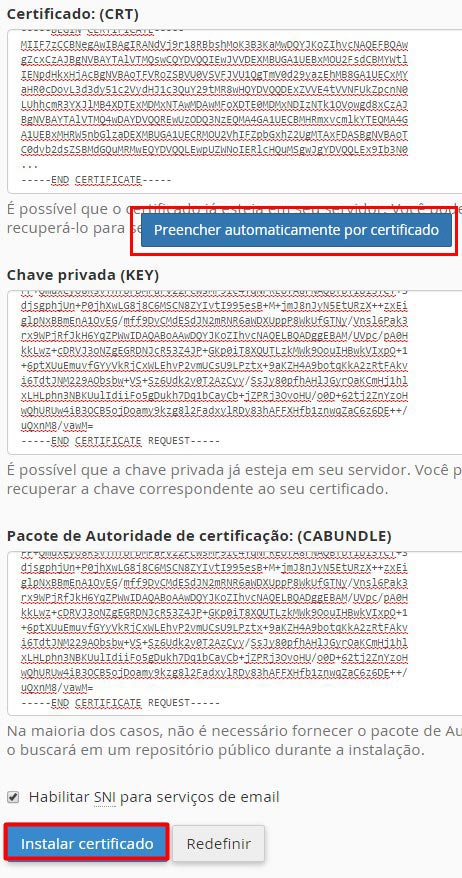 Instalar Certificado SSL - Passo 8