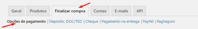 Configurar o PagSeguro no WooCommerce - Segundo passo