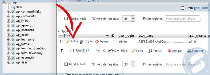 PhpMyAdmin - WordPress