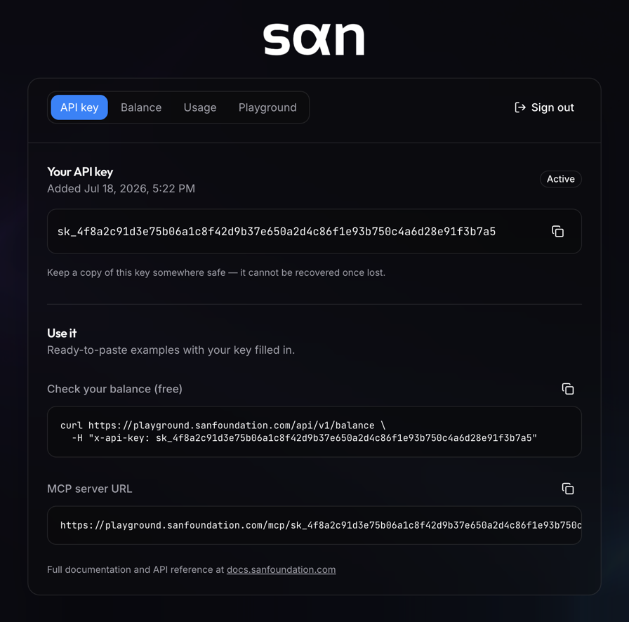 Key Created