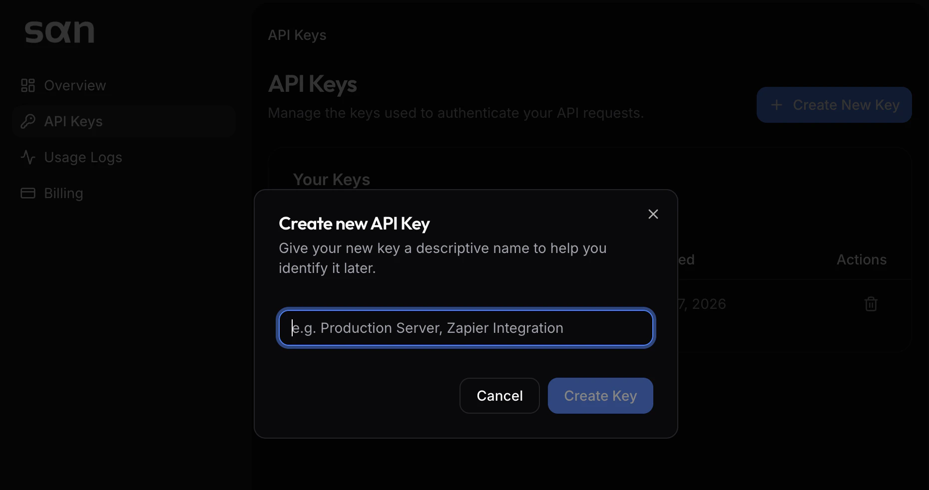 Api Key Create