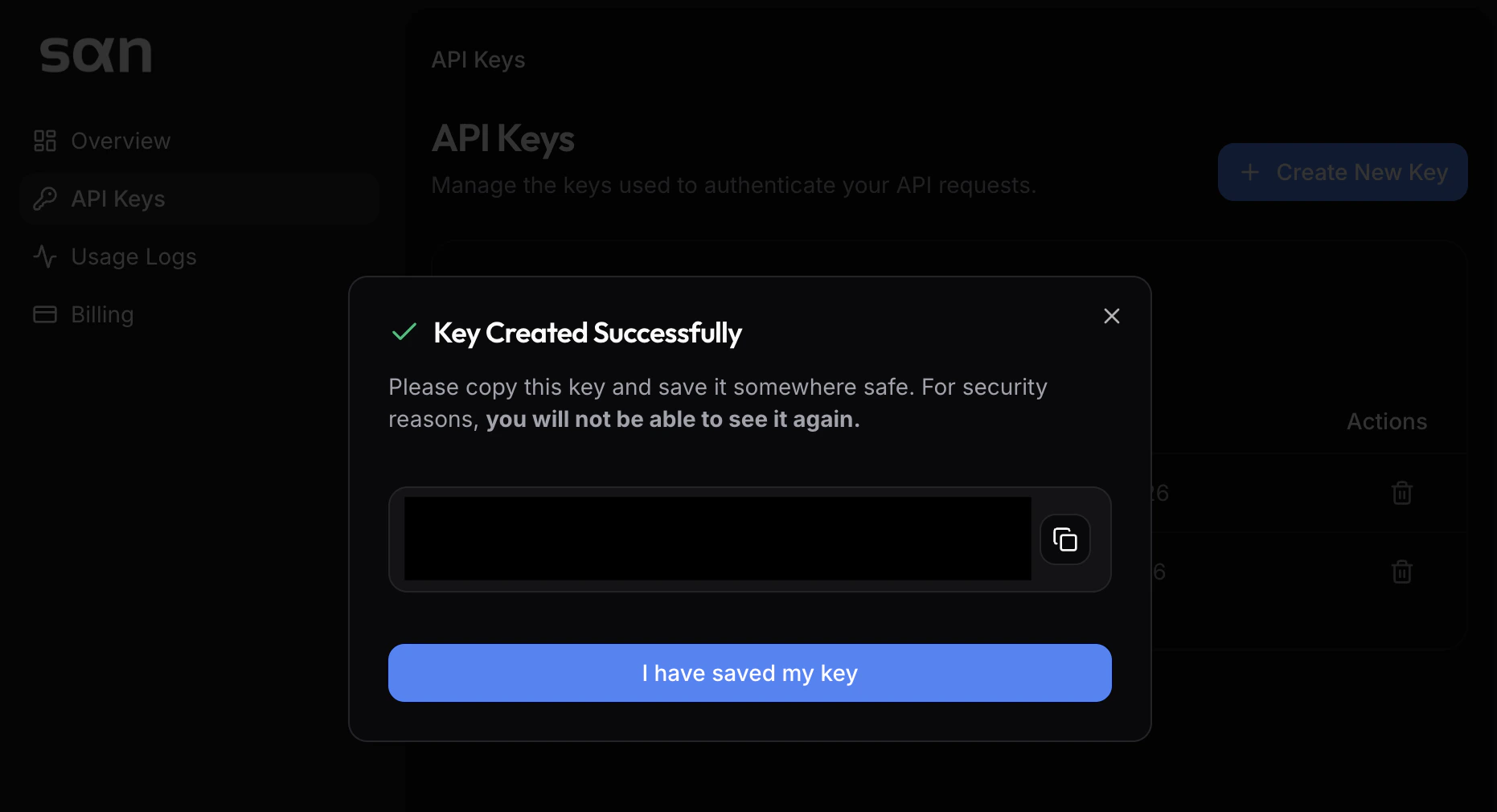 Api Key Save