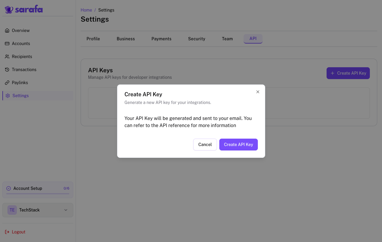 API Settings Location