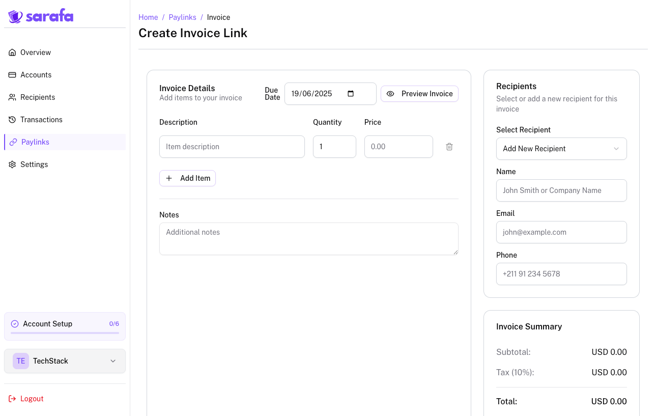 Invoicing Tool