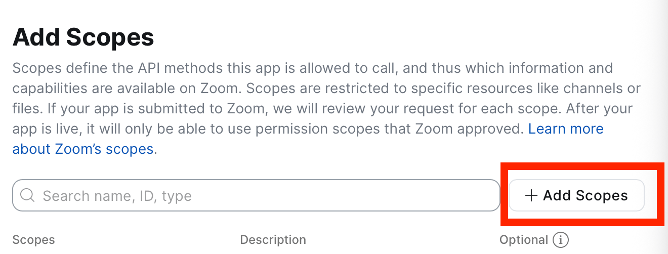 Add Scopes