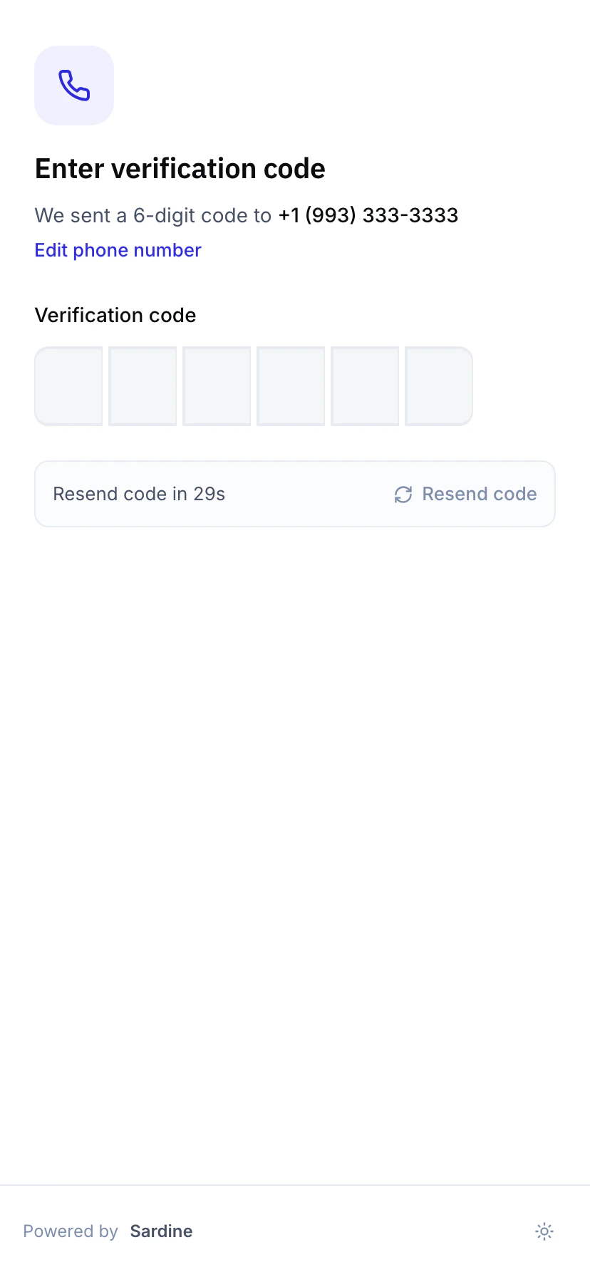 Enter verification code