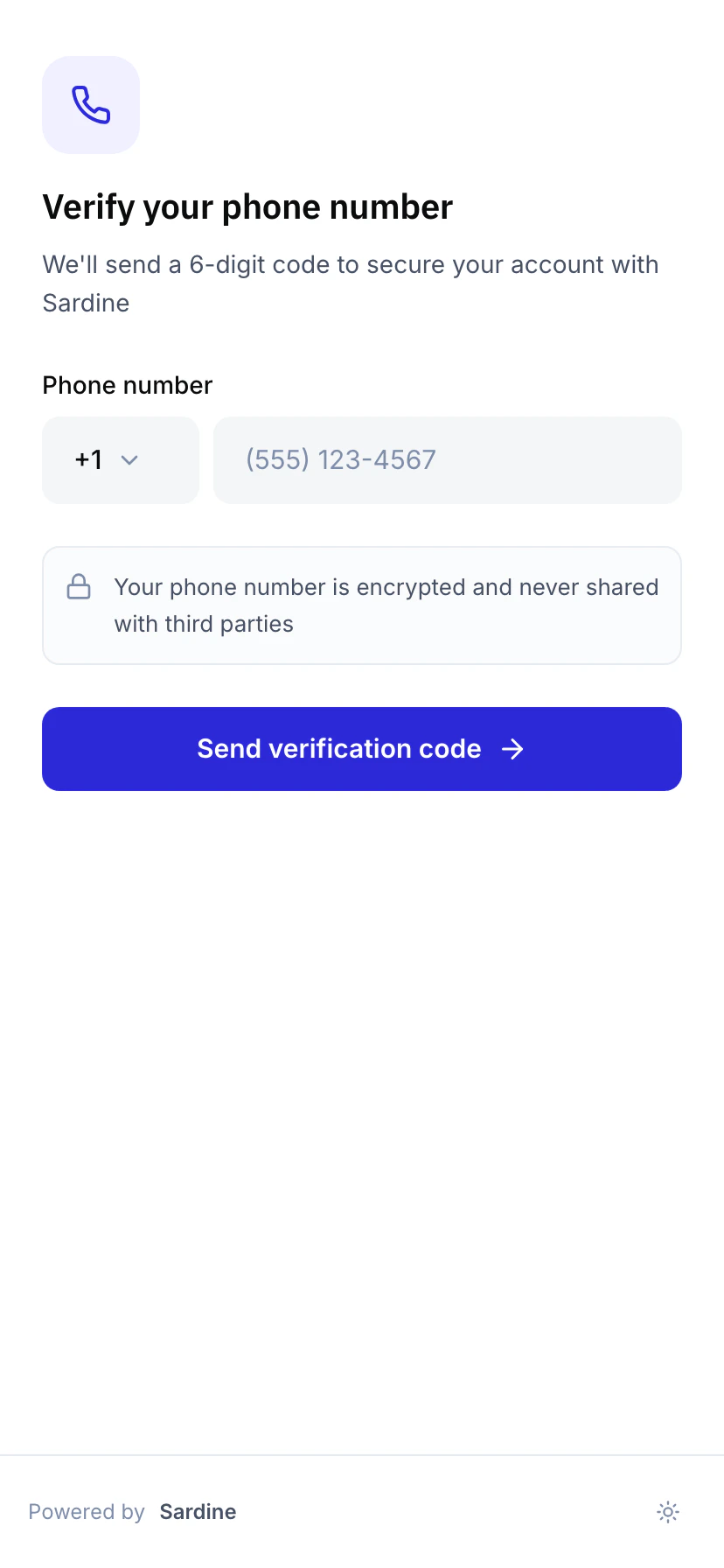 Verify your phone number