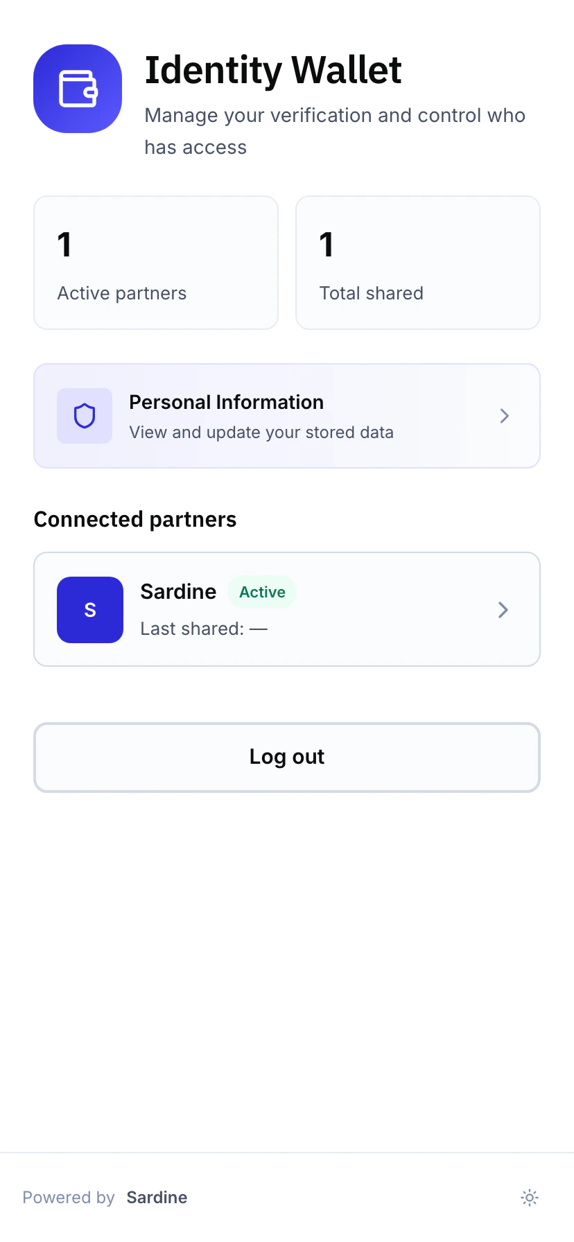 Sardine Identity Wallet