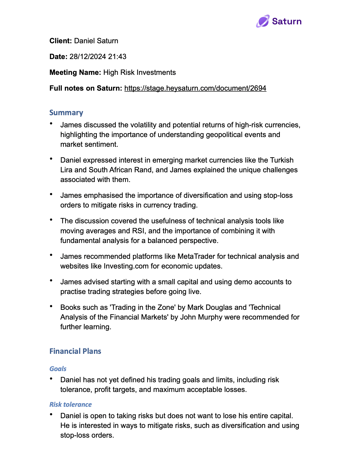 Example Meeting Notes