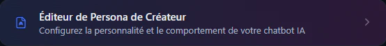 Éditeur de persona