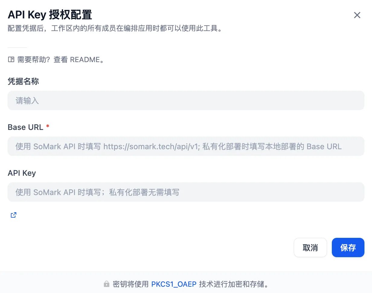 dify-SoMark工具授权配置