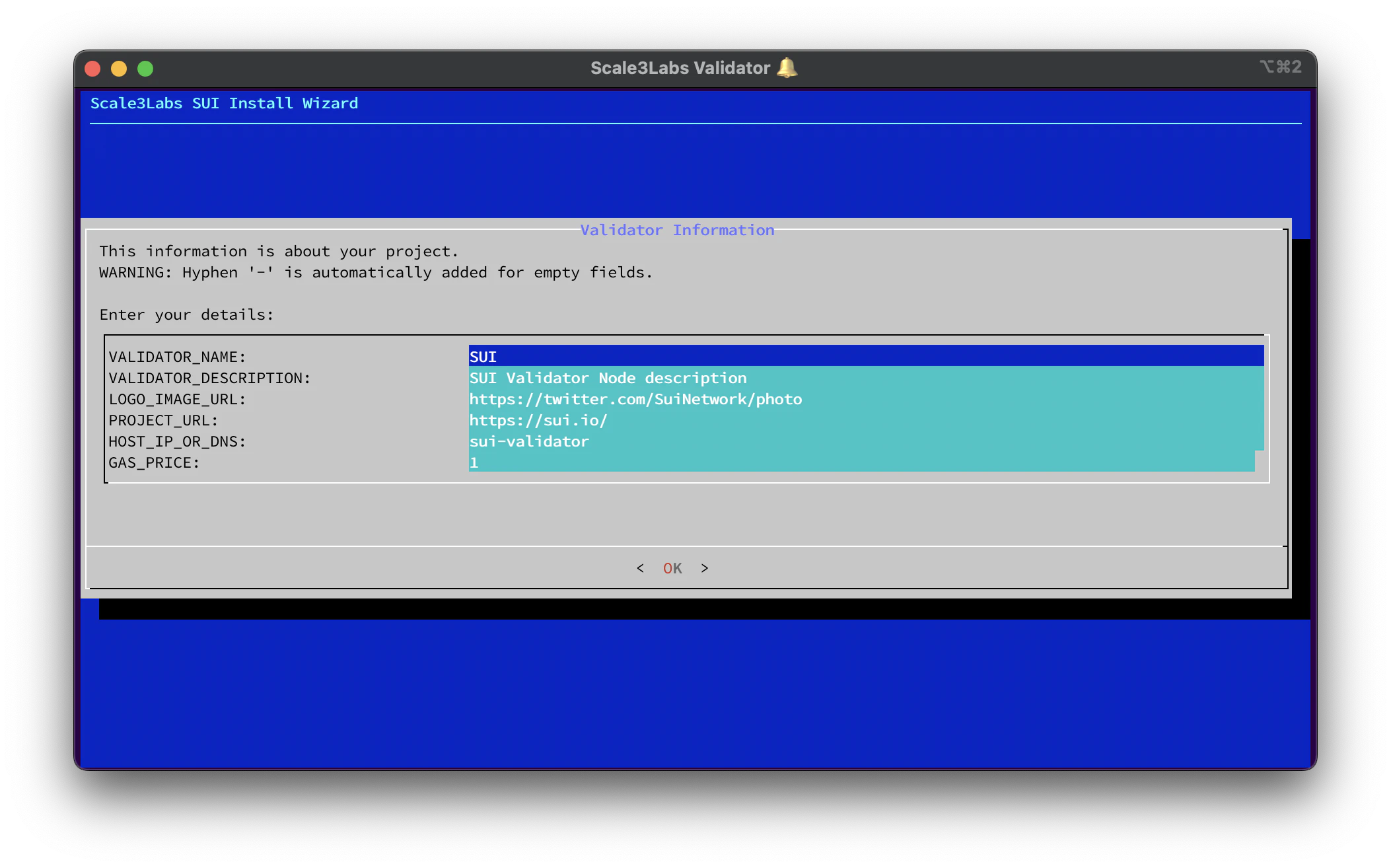 Sui Wizard Validator Info