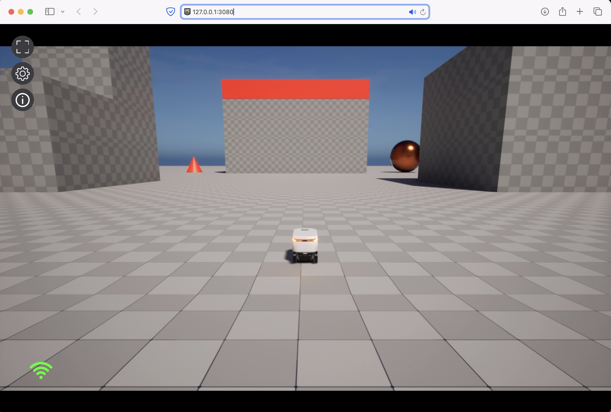 Simulation running successfully in the browser
