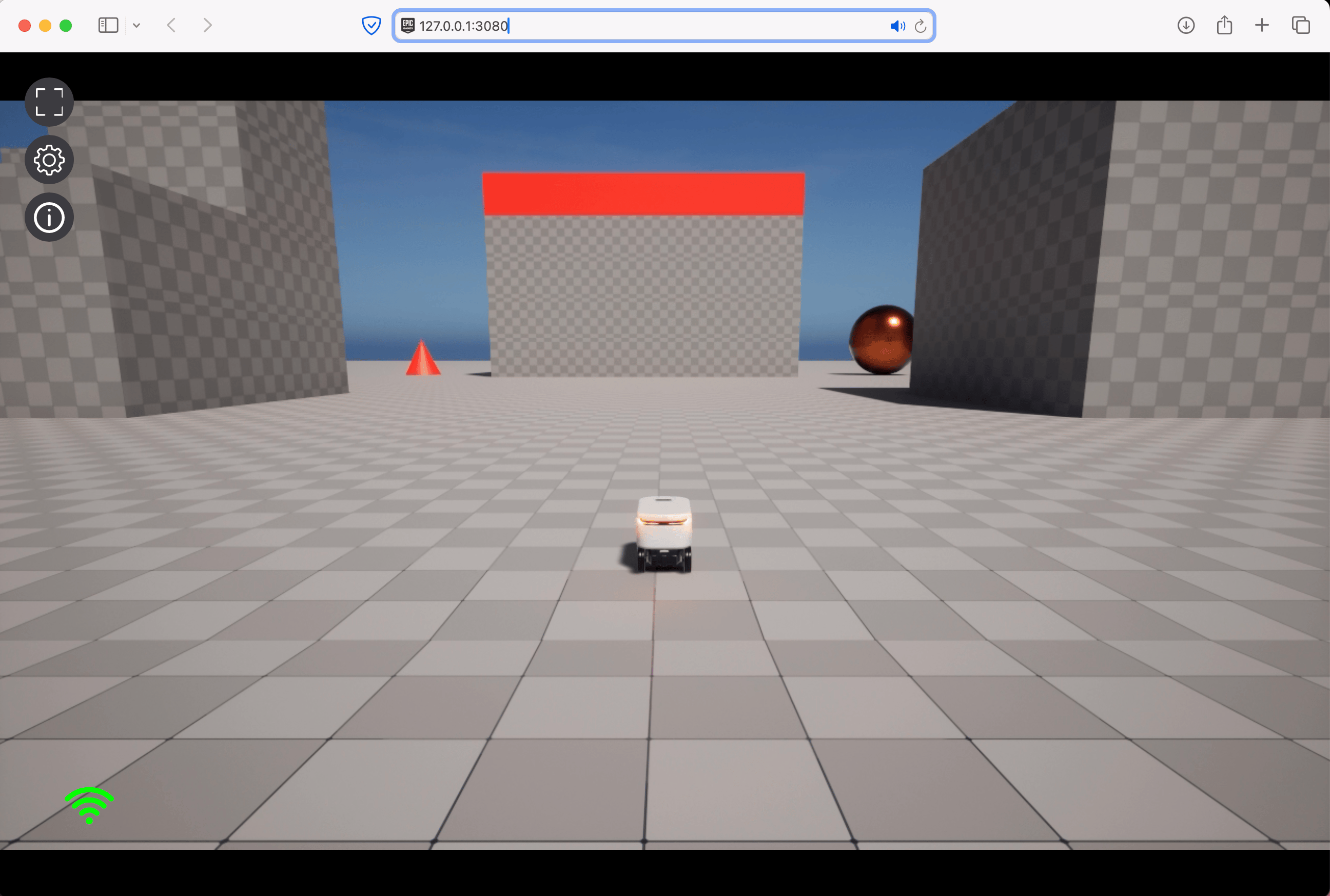 Simulation running successfully in the browser