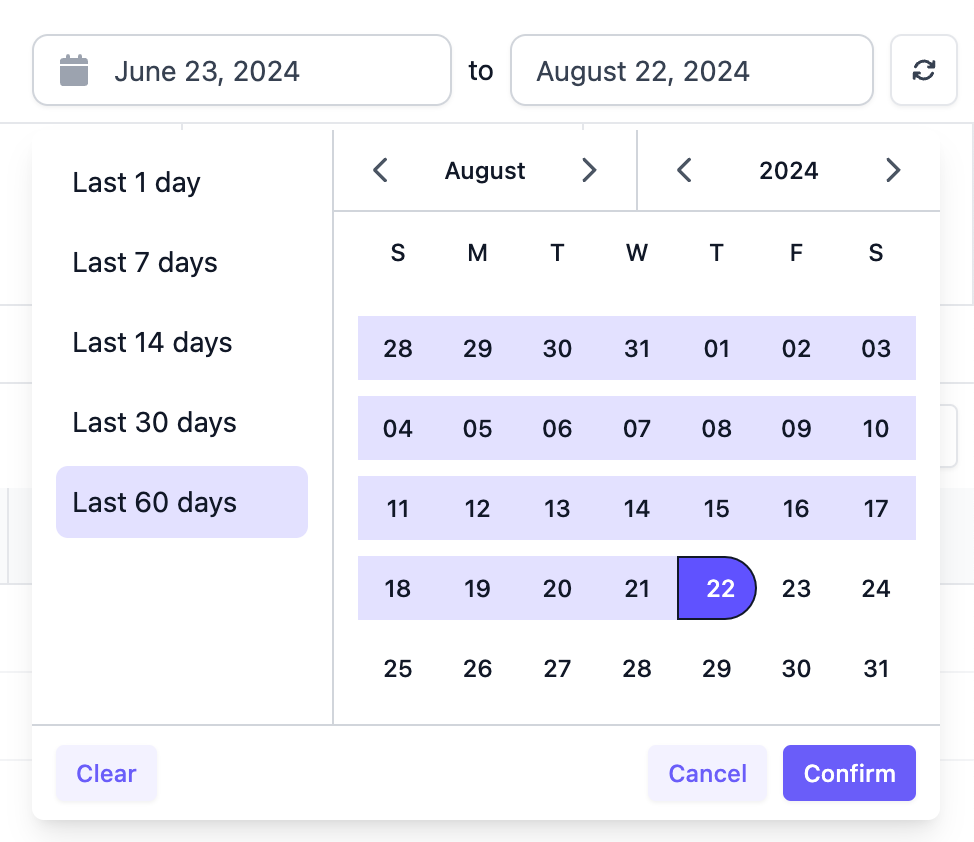 Select Timeframe