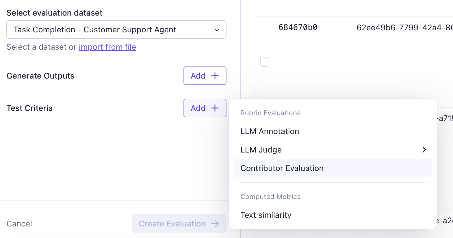 create-evaluation