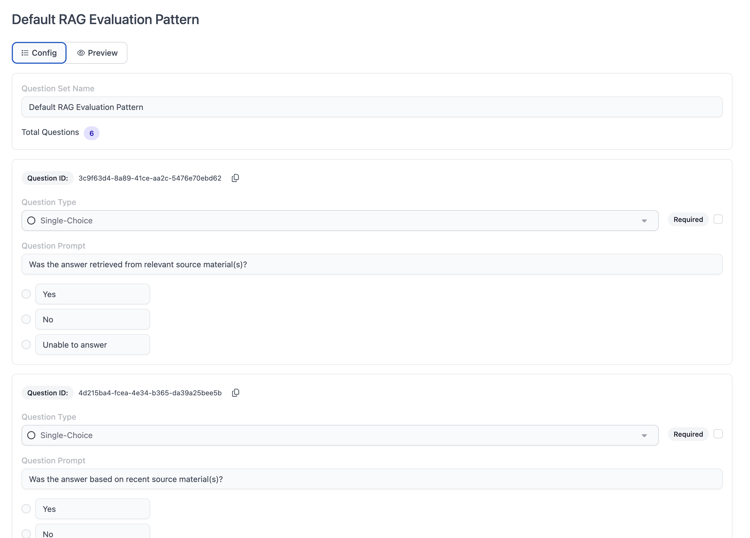 Evaluation rubrics in SGP.