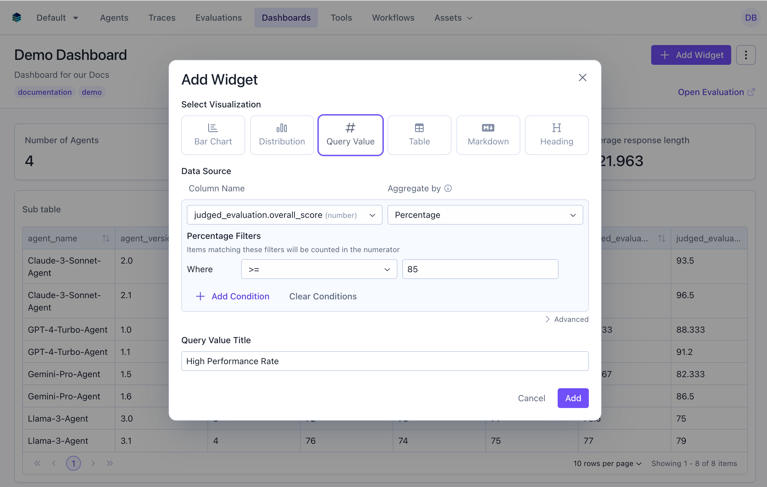 High Performance Rate Metric