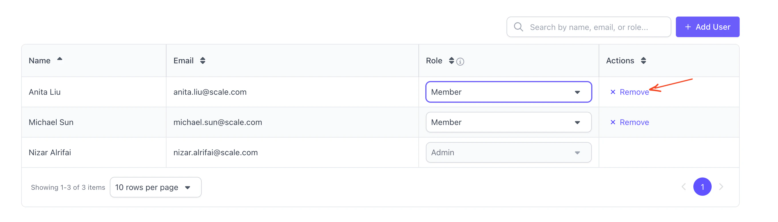 Remove a user.