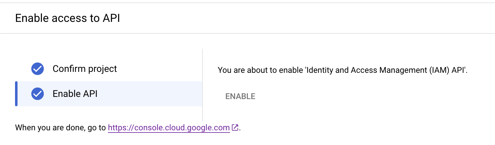 Enable API Access